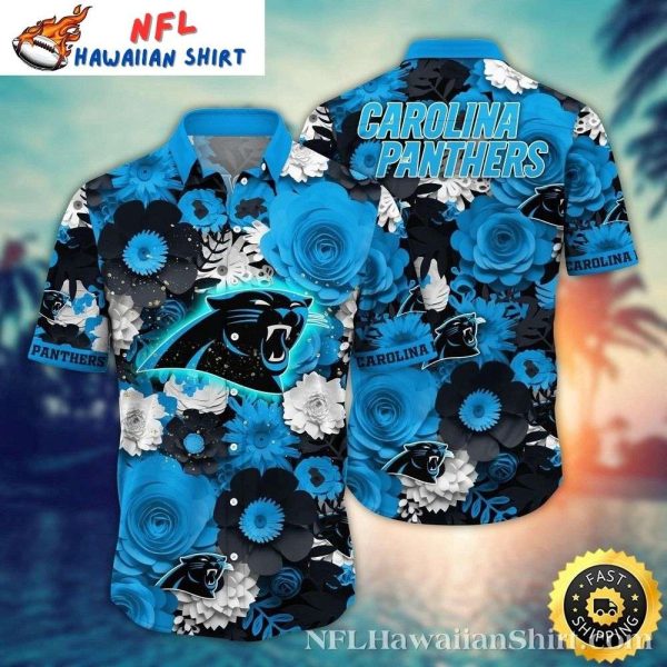 Carolina Panthers Daytime Floral Radiance Hawaiian Shirt