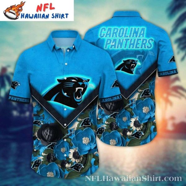 Carolina Panthers Enthusiast’s Blue Floral NFL Hawaiian Shirt