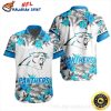 Carolina Panthers Floral Elegance NFL Hawaiian Shirt