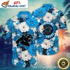 Carolina Panthers Oceanfront Getaway Customizable Hawaiian Shirt