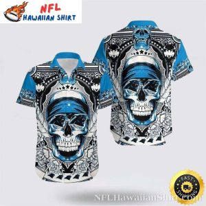 Carolina Panthers Regal Skull Tropical Hawaiian Shirt