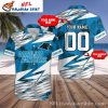 Carolina Panthers Skulls And Gridiron Graphic Hawaiian Shirt