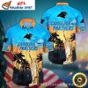 Carolina Panthers Swirling Energy Floral NFL Hawaiian Shirt