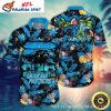 Carolina Panthers Oceanfront Getaway Customizable Hawaiian Shirt