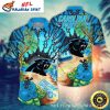 Carolina Panthers Swirling Energy Floral NFL Hawaiian Shirt