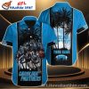 Carolina Panthers Tropic Touchdown Customizable Hawaiian Shirt