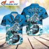 Carolina Panthers Tiki Patterns And Palms Hawaiian Shirt