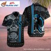 Carolina Panthers Tropical Hawaiian Shirt With Grateful Dead Skeletons