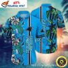 Carolina Panthers Tropical Hawaiian Shirt With Skulls And Helmets