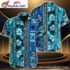 Carolina Panthers Tropical Leaf Design Button-Up Hawaiian Shirt