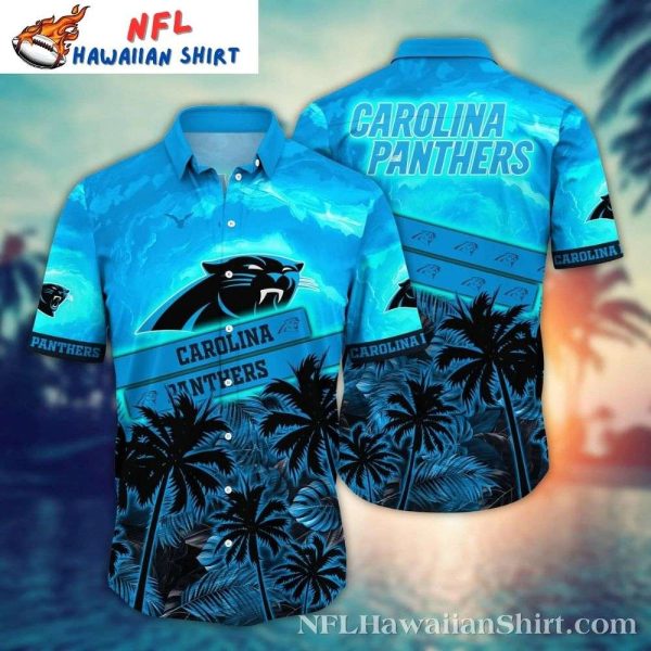 Carolina Skyline Panthers Hawaiian Shirt – NFL Palms And Panthers Button-Up Mens