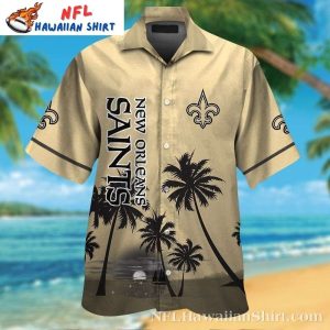 Casual Fan New Orleans Saints Beachfront Men’s Hawaiian Shirt