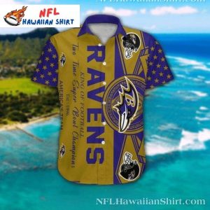 Champions Crest – Golden Ravens Hawaiian Shirt