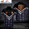 Chicago Bears Night Stripes Bold Hawaiian Shirt