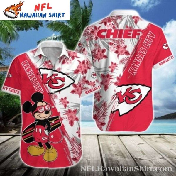Chiefs Mouse Magic Floral Disney Mickey Hawaiian Shirt