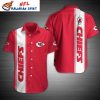 Chiefs Red Zone Fade Black and Red Hawaiian Shirt