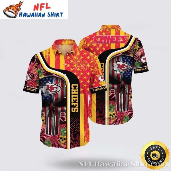 Chiefs Starry Tiki – Skull Halloween Custom Name Hawaiian Shirt
