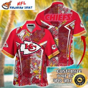 Chiefs Tropical Tackle – Red Hibiscus Custom Name Hawaiian Shirt