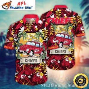 Chiefs Vintage Voyage – Kansas City Classic Car Hawaiian Shirt