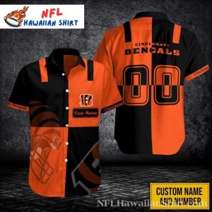 Cincinnati Bengals Bold Stripe Personalized Fan Hawaiian Shirt – Bengals Hawaiian Pride