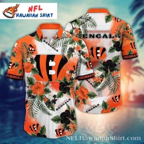 Cincinnati Bengals Crisp Floral Aloha Wear – Bengals Hawaiian Shirt