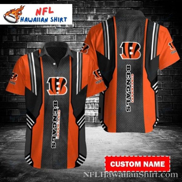 Cincinnati Bengals Dynamic Swoosh Custom Name Hawaiian Shirt