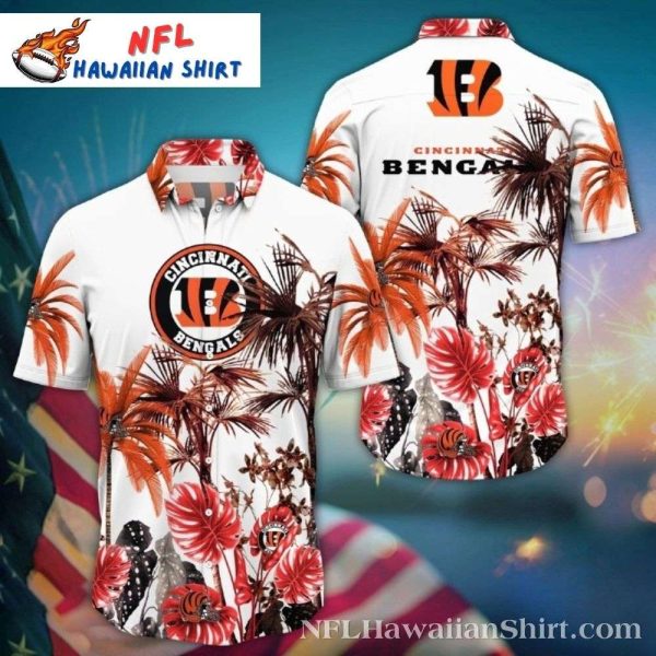 Cincinnati Bengals Floral Patriot Hawaiian Shirt