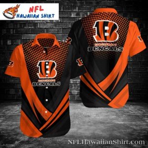 Cincinnati Bengals Gameday Hawaiian Shirt – Orange Polka Dot With Black Vibe