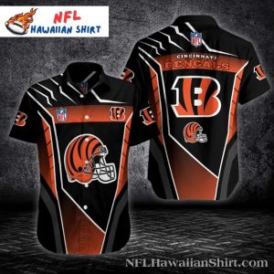 Cincinnati Bengals Helmet Print Hawaiian Shirt – Team Spirit Bengals Aloha Shirt