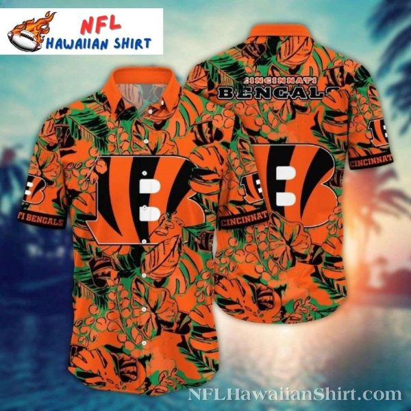 Cincinnati Bengals Jungle Roar Aloha Shirt – Wild Tiger Stripe Bengals Hawaiian Shirt