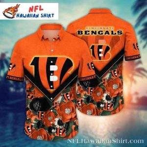 Cincinnati Bengals Night Bloom Aloha Shirt – Bengals Midnight Floral Hawaiian Shirt