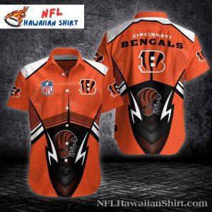 Cincinnati Bengals Orange Lightning Hawaiian Shirt – Electric Bengals Aloha Shirt