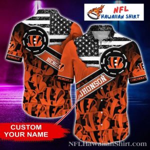 Cincinnati Bengals Starry Patriot Customizable Hawaiian Shirt – Liberty Aloha Edition