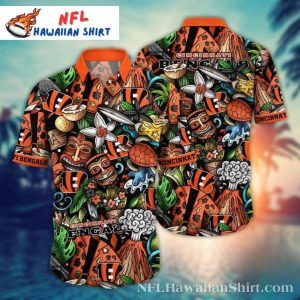 Cincinnati Bengals Tiki Totem Hawaiian Shirt – Bengals Island Mystique Aloha Shirt