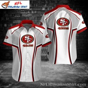 Classic Gridiron Customizable San Francisco 49ers Aloha Shirt