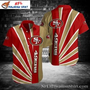 Classic Stripe 49ers Hawaiian Shirt – Gold Rush Design
