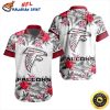Fiery Red Atlanta Falcons Floral NFL Hawaiian Shirt – Men’s Tropical Design