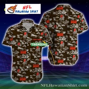 Cleveland Browns Night Game – Starry Skies Hawaiian Shirt