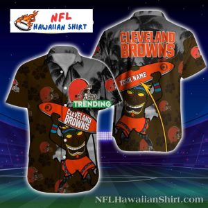 Cleveland Browns Oceanfront Tackle – Nautical Waves Hawaiian Aloha Shirt