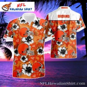 Cleveland Browns Tiki Touchdown – Tribal Celebration Hawaiian Shirt