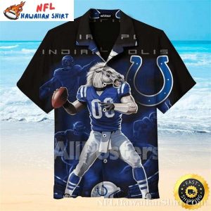 Colts Player’s Paradise Hawaiian Shirt With Player And Horse Mascot Imagery