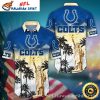 Indianapolis Colts Oasis – Serene Palm And Island Tropical Hawaiian Shirt