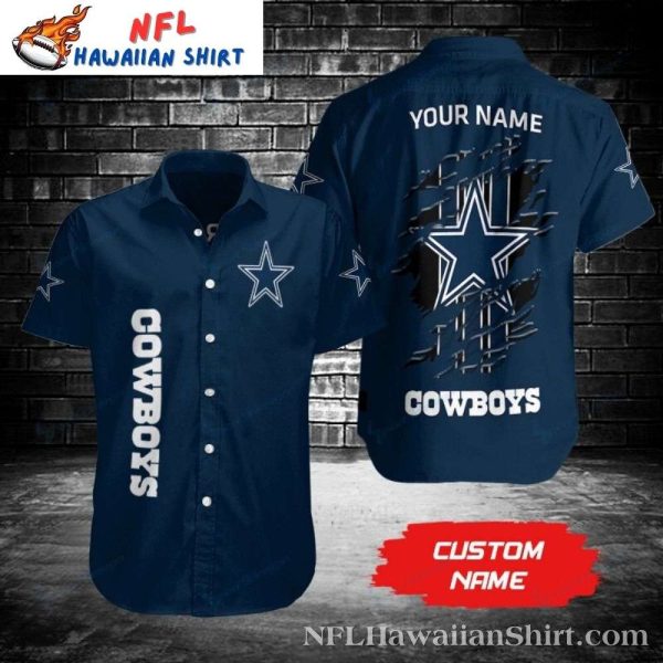 Cowboys Shattered Star Personalized Tropical Shirt