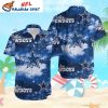 Dallas Cowboys Action Blitz Customizable Tropical Hawaiian Shirt