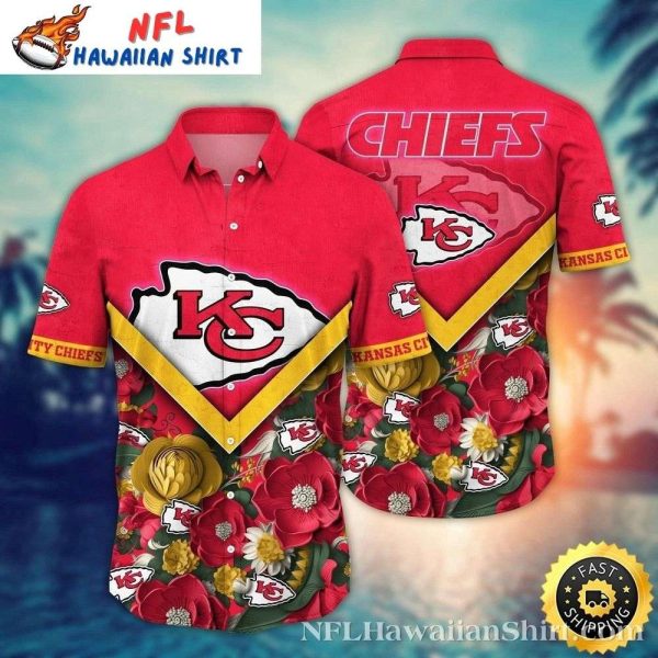 Crimson Chiefs Elegance – Kansas City Hawaiian Shirt