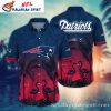 Crimson Tide Floral Personalized New England Patriots Hawaiian Shirt