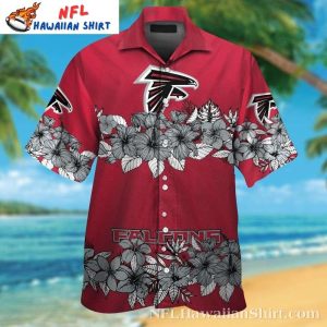 Crimson Tide Atlanta Falcons Monochrome Floral NFL Hawaiian Shirt