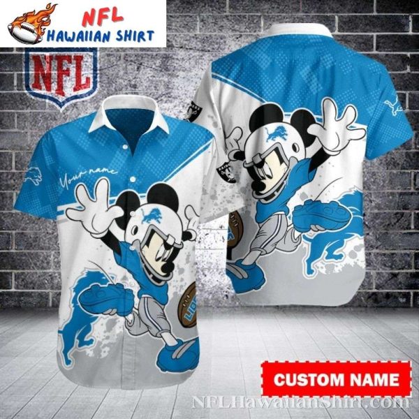 Custom Name Mickey Player Detroit Lions Hawaiian Shirt