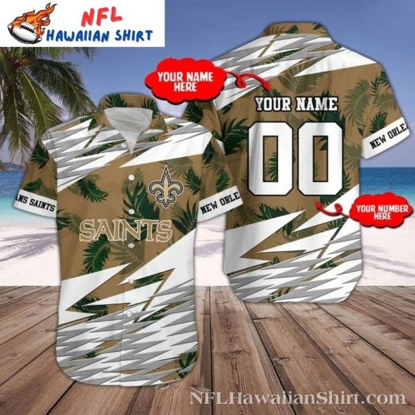 Customizable Camo Palm – New Orleans Saints Tropical Hawaiian Shirt