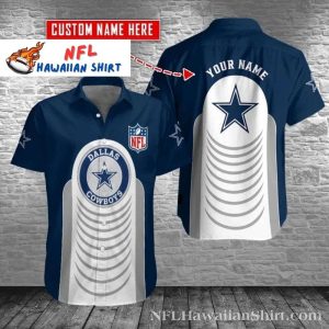 Customizable Dallas Cowboys Official NFL Crest Hawaiian Aloha Shirt